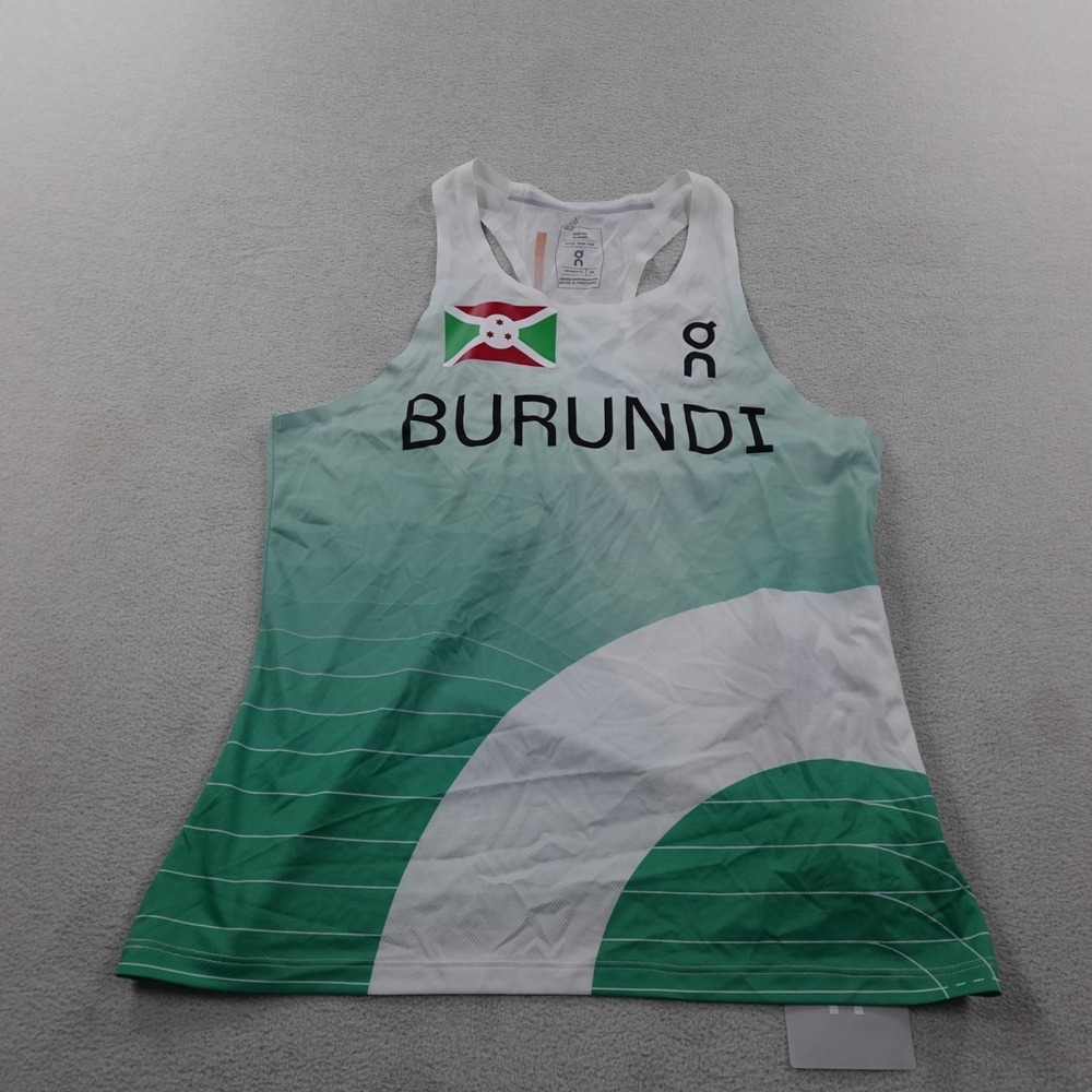On Cloud Race Tank Top Shirt Womens XS Green Burundi Running Singlet Lightweight